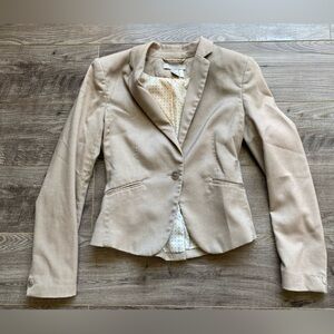 H&M beige neutral button blazer jacket
